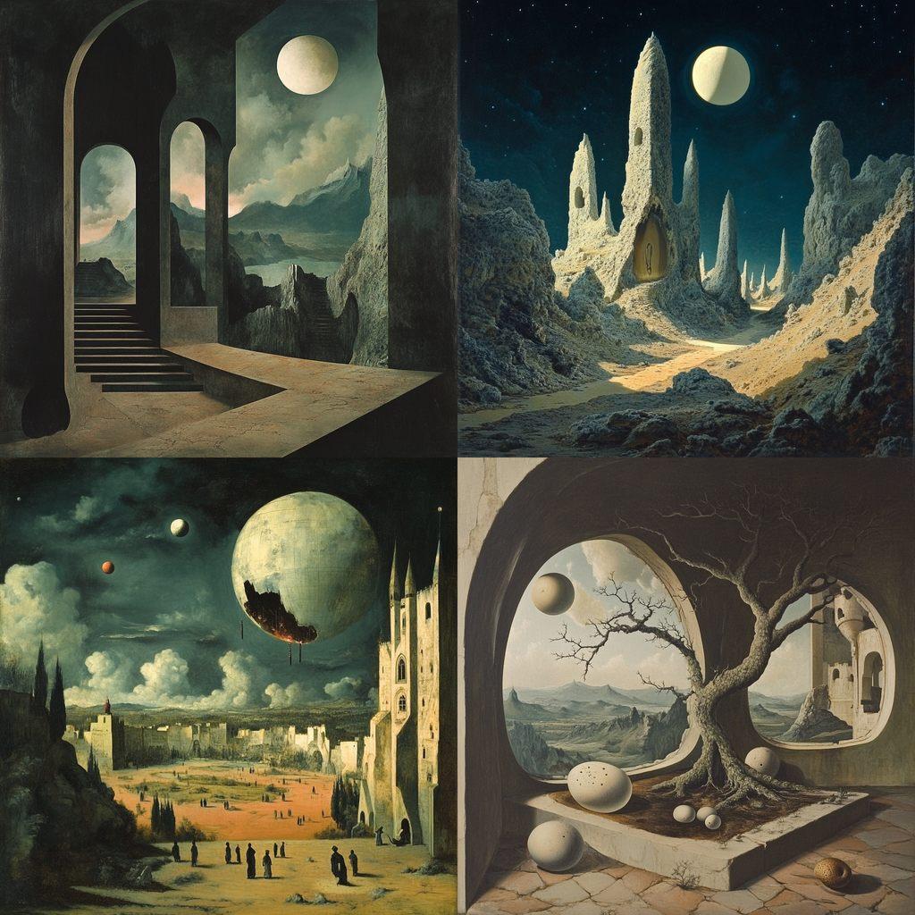 Franz Sedlacek style, Midjourney V6.1, render 1 of 4