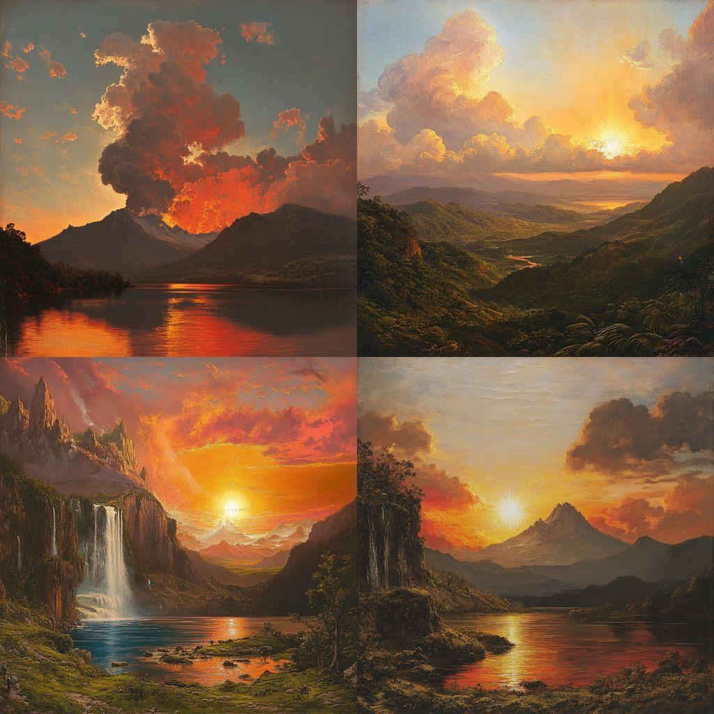 Frederic Edwin Church style, Midjourney V6.1, render 1 of 4