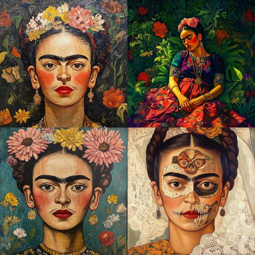 Frida Kahlo style, Midjourney V6.1, render 1 of 4