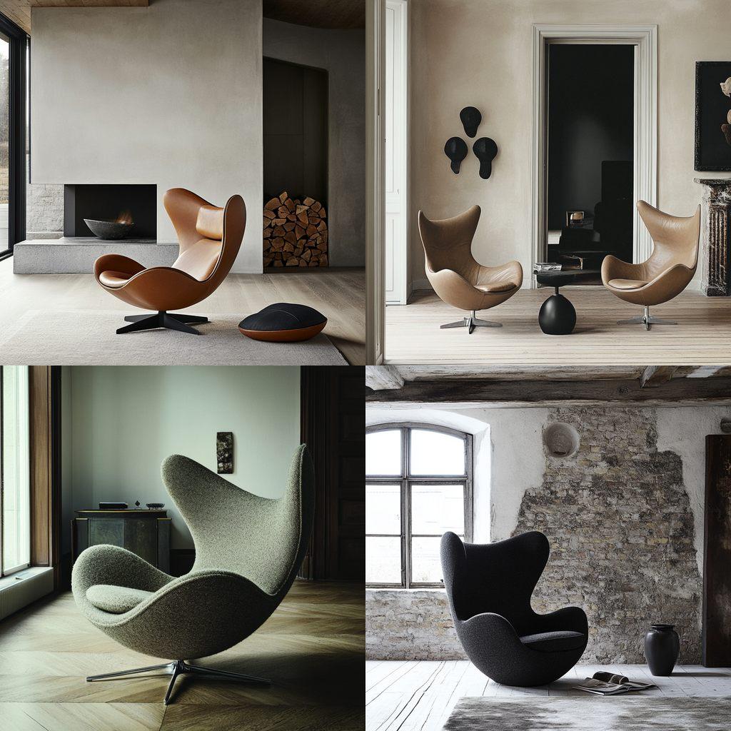 Fritz Hansen style, Midjourney V6.1, render 1 of 4