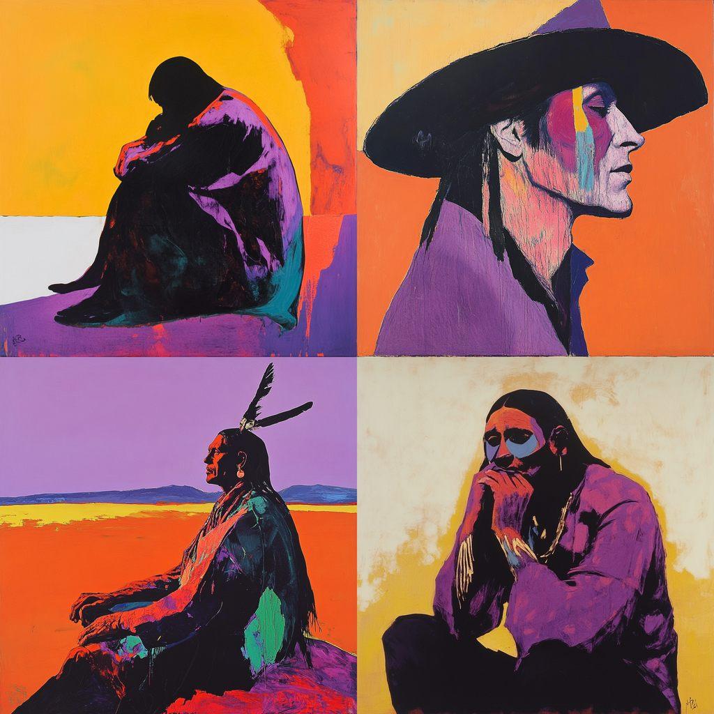 Fritz Scholder style, Midjourney V6.1, render 1 of 4