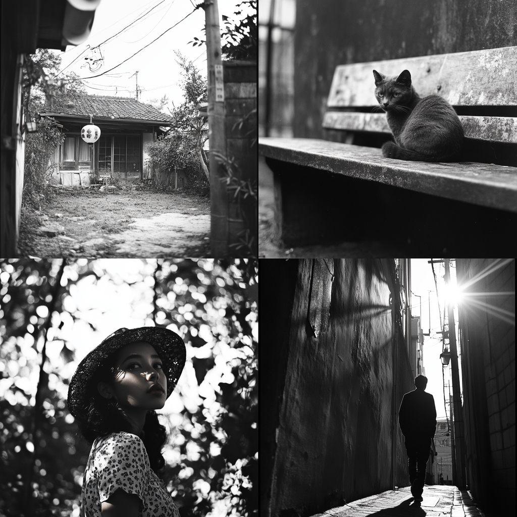 Fujifilm Neopan 100 style, Midjourney V6.1, render 1 of 4