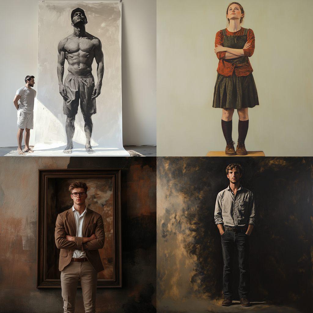 Full body height portrait style, Midjourney V6.1, render 1 of 4