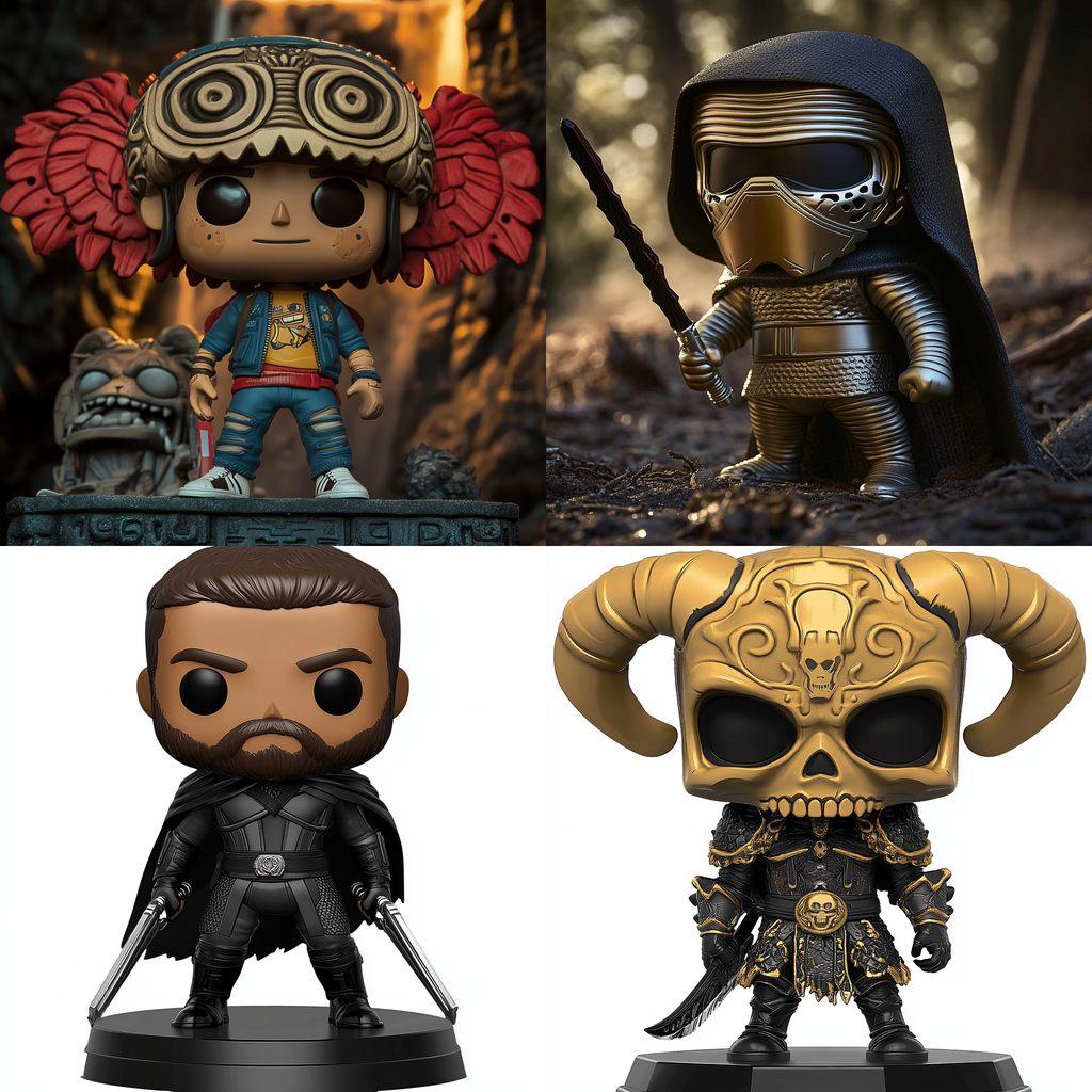 Funko Pop style, Midjourney V6.1, render 1 of 4