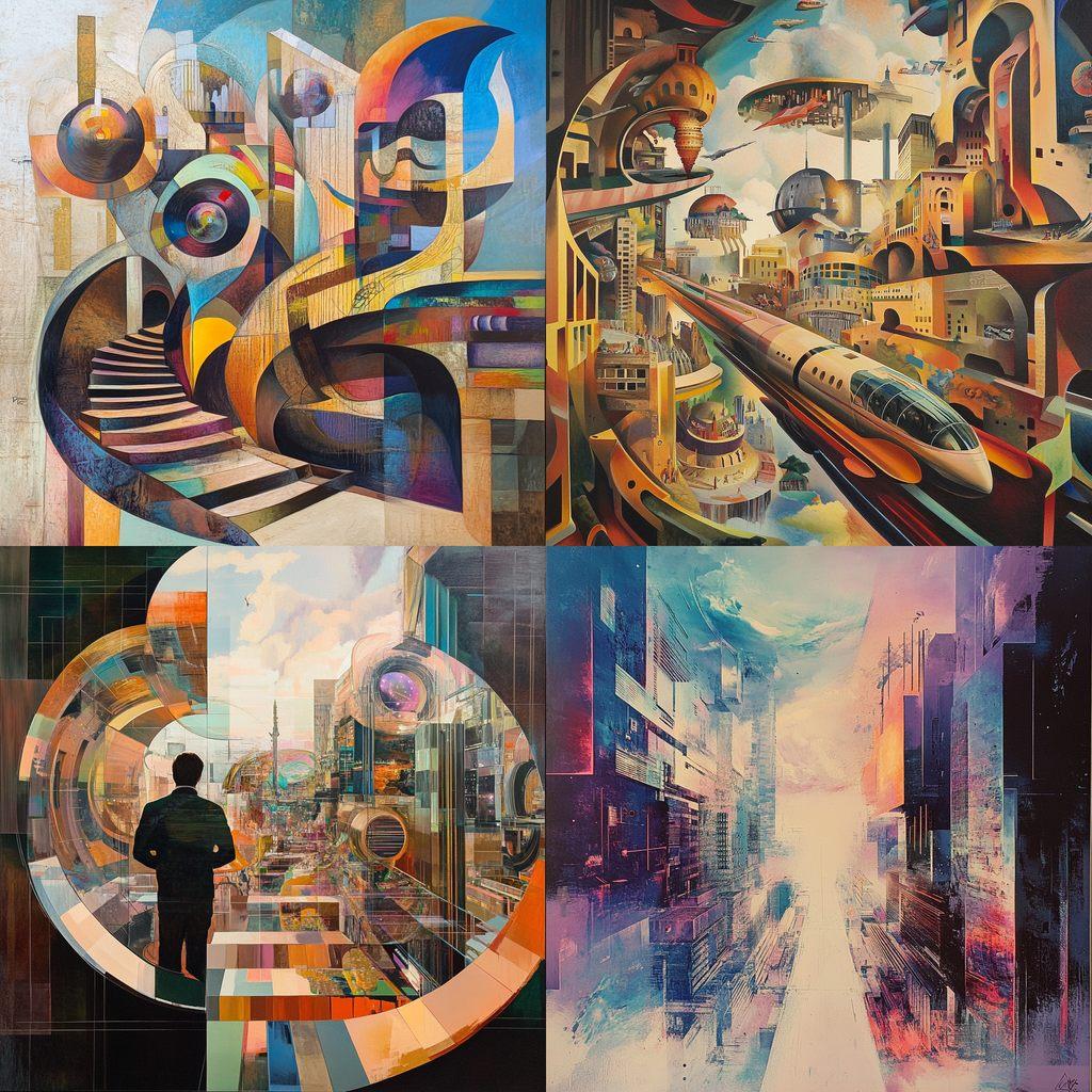 Futurism style, Midjourney V6.1, render 1 of 4