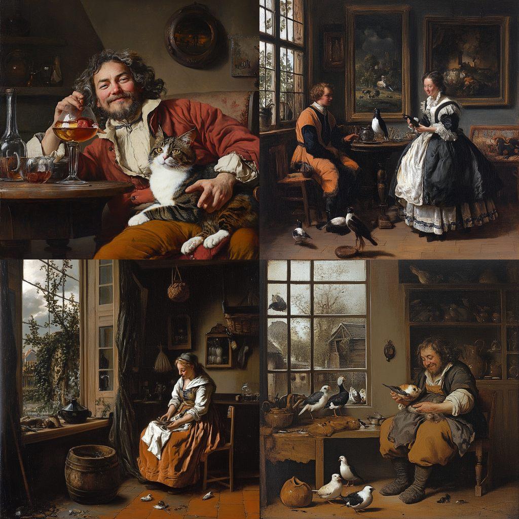 Gabriel Metsu style, Midjourney V6.1, render 1 of 4