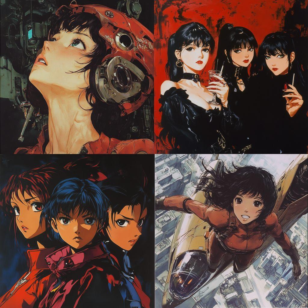 Gainax style, Midjourney V6.1, render 1 of 4