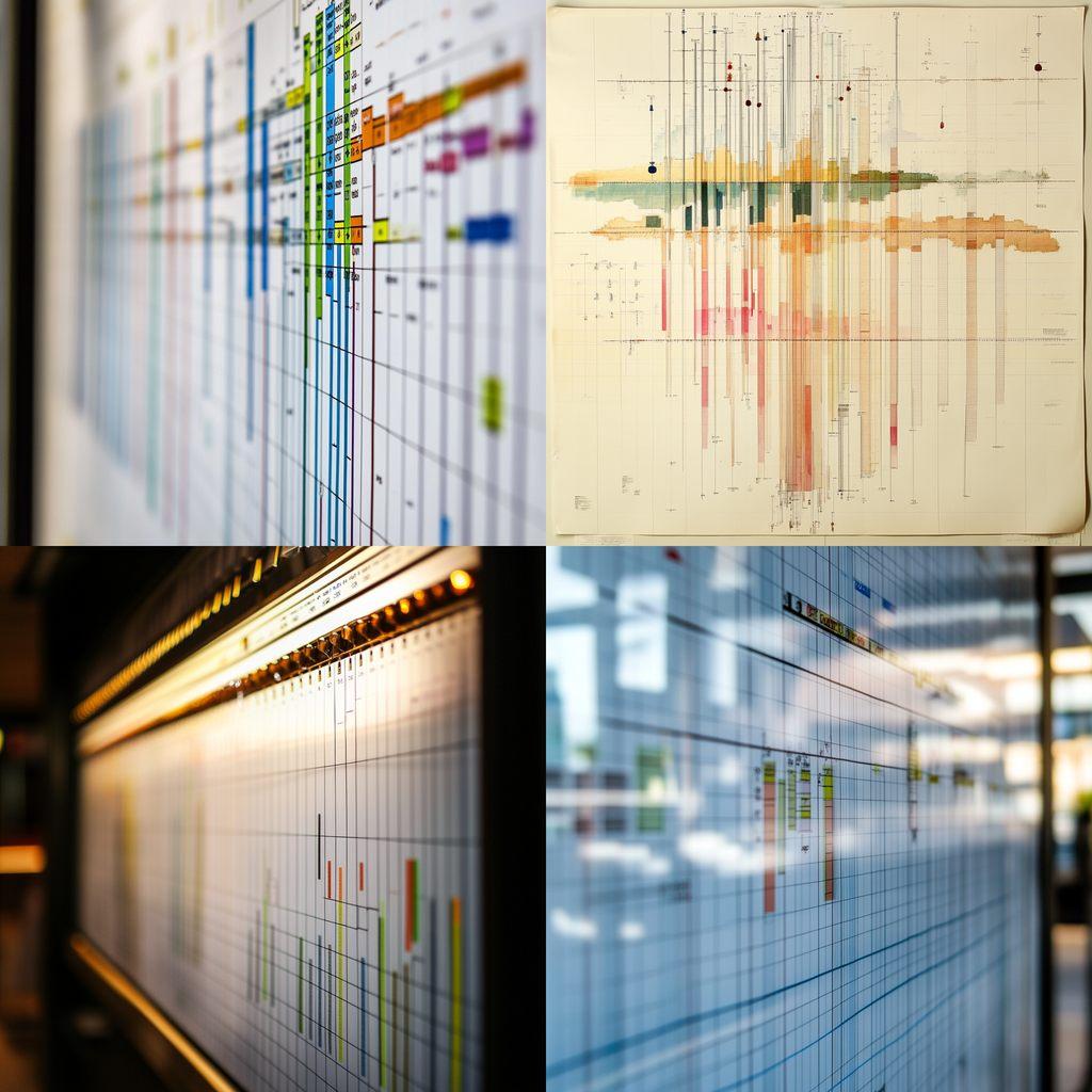 Gantt chart style, Midjourney V6.1, render 1 of 4