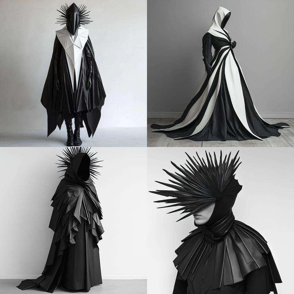 Gareth Pugh style, Midjourney V6.1, render 1 of 4