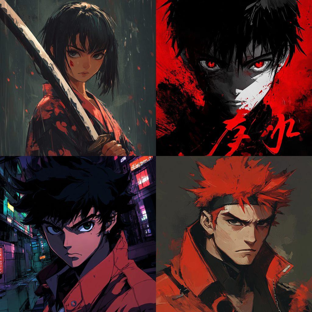 Gekiga anime style style, Midjourney V6.1, render 1 of 4