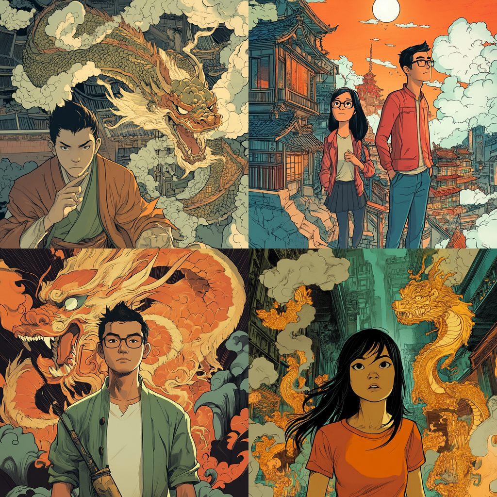 Gene Luen Yang style, Midjourney V6.1, render 1 of 4