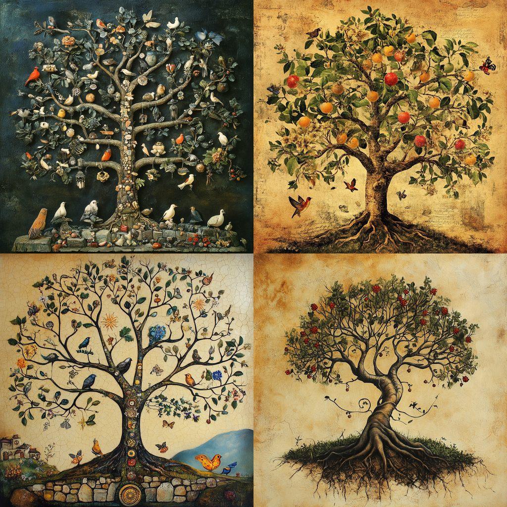 Genealogical tree style, Midjourney V6.1, render 1 of 4