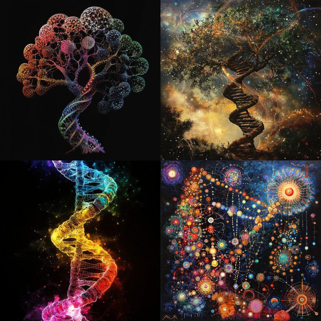 Genetic map style, Midjourney V6.1, render 1 of 4