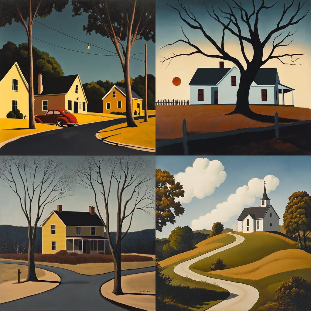George Ault style, Midjourney V6.1, render 1 of 4
