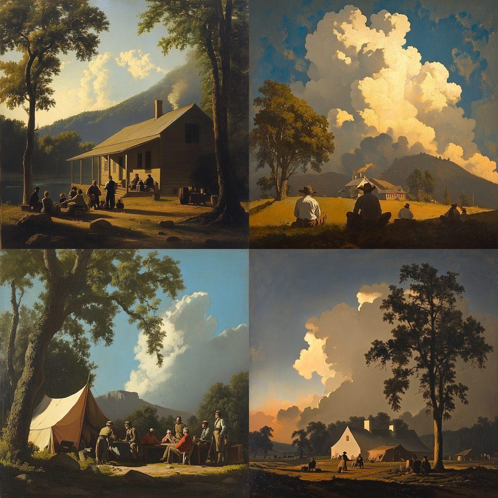 George Caleb Bingham style, Midjourney V6.1, render 1 of 4