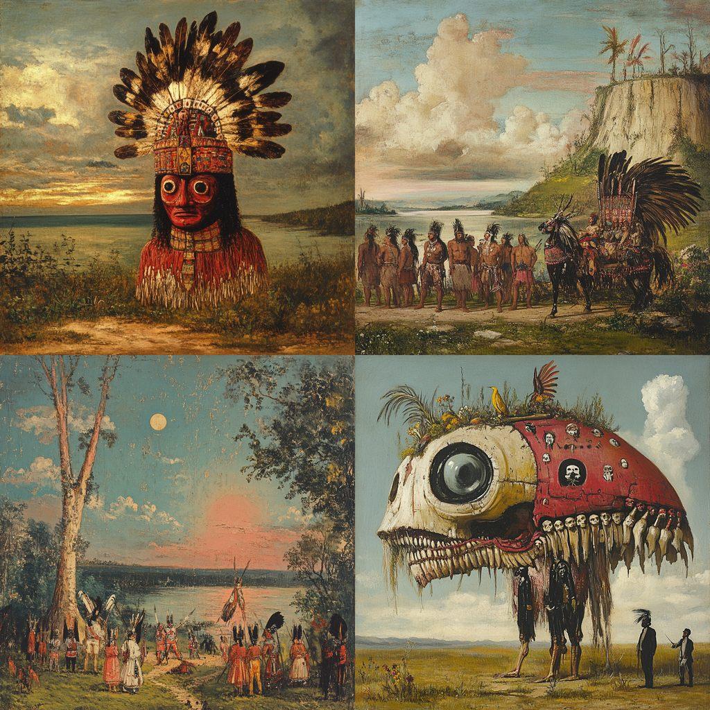 George Catlin style, Midjourney V6.1, render 1 of 4