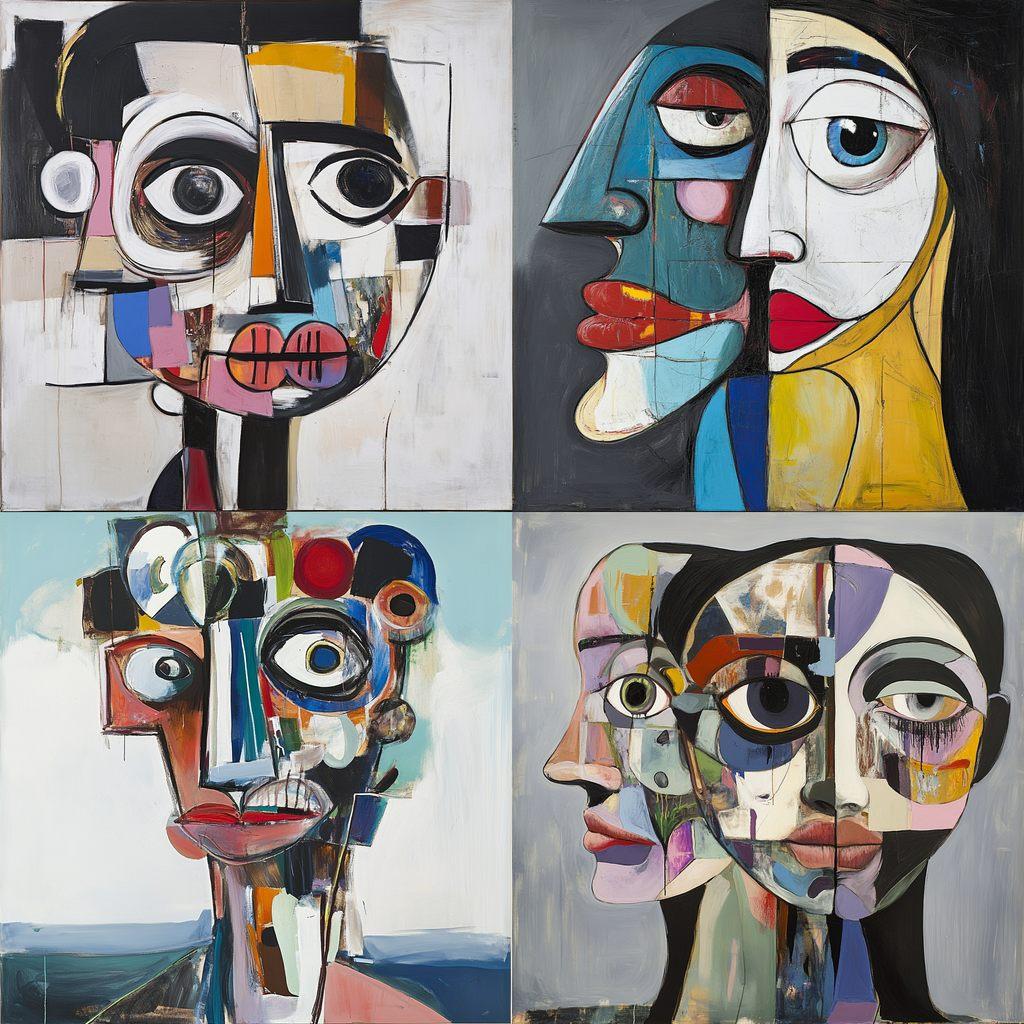 George Condo style, Midjourney V6.1, render 1 of 4