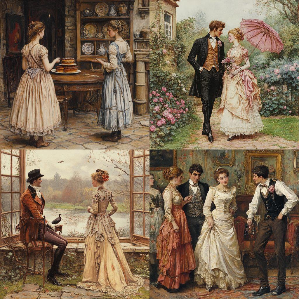 George Goodwin Kilburne style, Midjourney V6.1, render 1 of 4