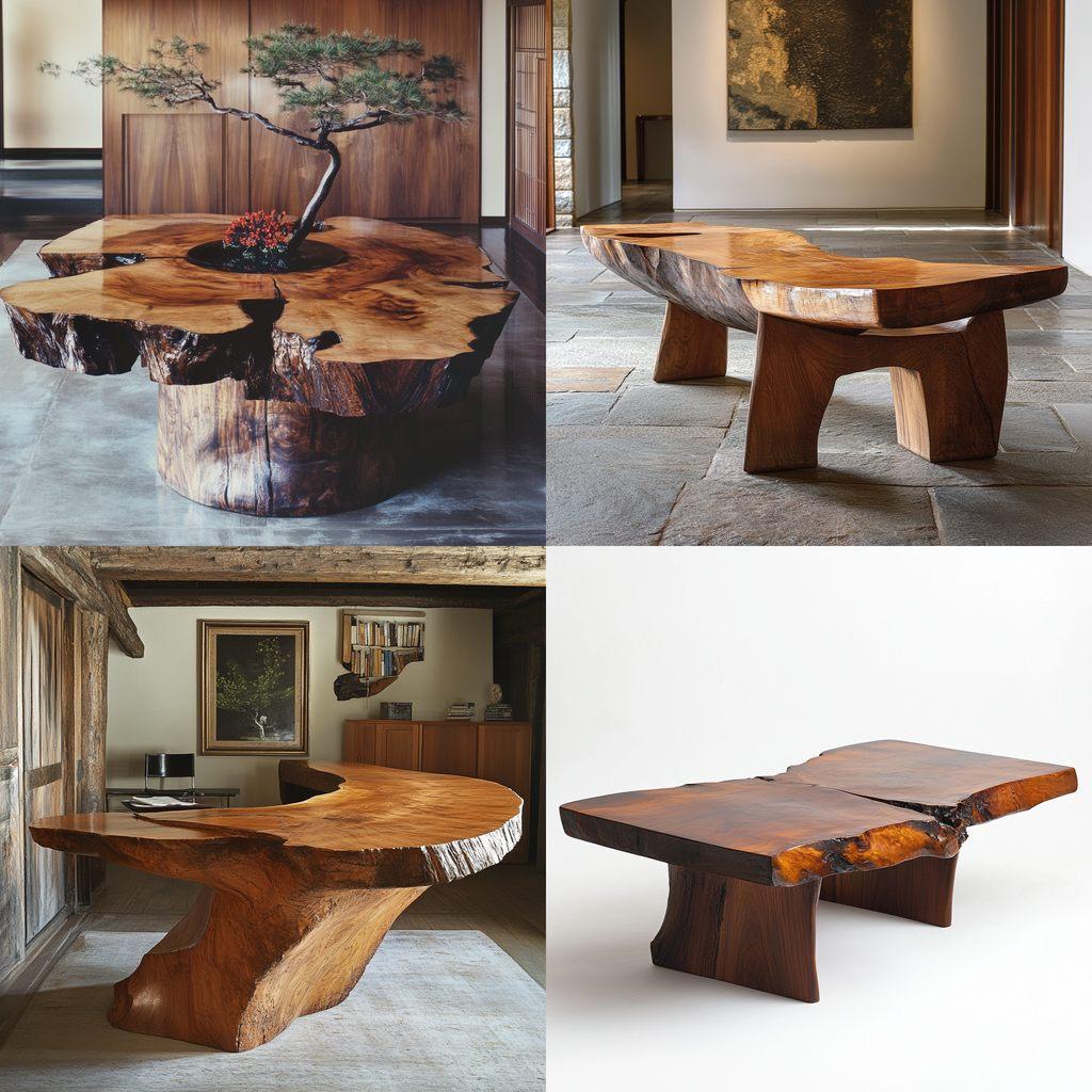 George Nakashima style, Midjourney V6.1, render 1 of 4