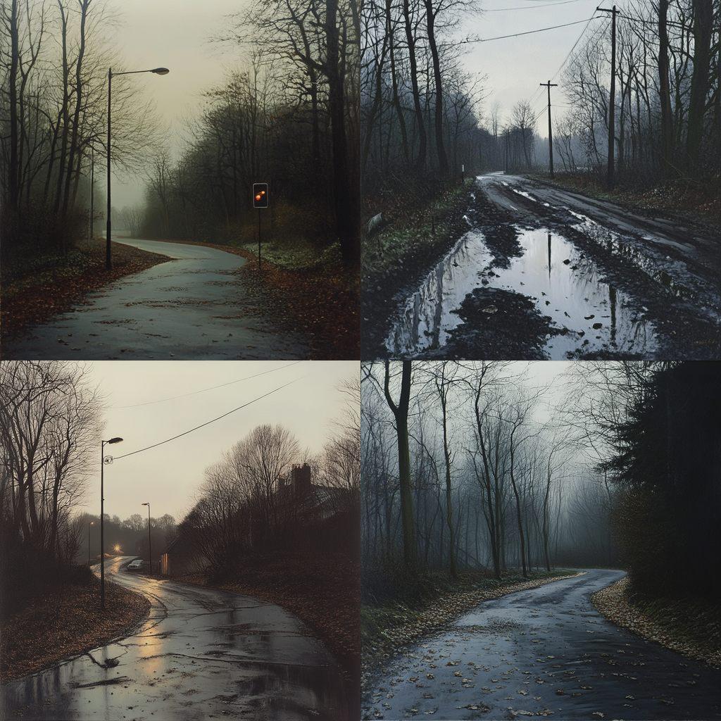 George Shaw style, Midjourney V6.1, render 1 of 4