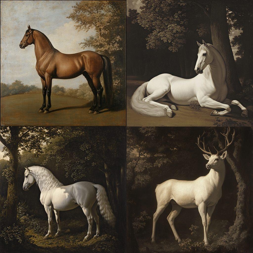 George Stubbs style, Midjourney V6.1, render 1 of 4