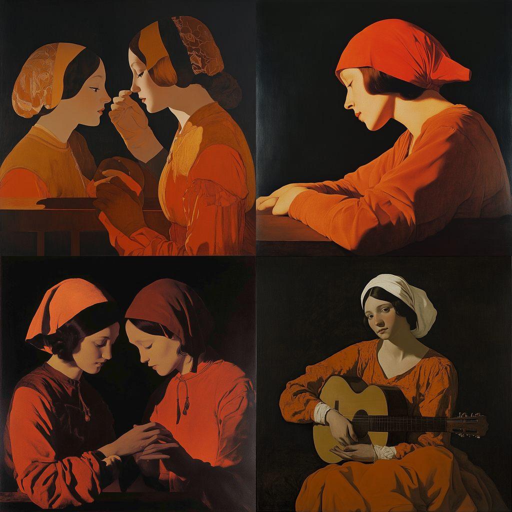 Georges de La Tour style, Midjourney V6.1, render 1 of 4