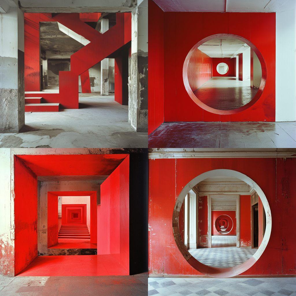 Georges Rousse style, Midjourney V6.1, render 1 of 4