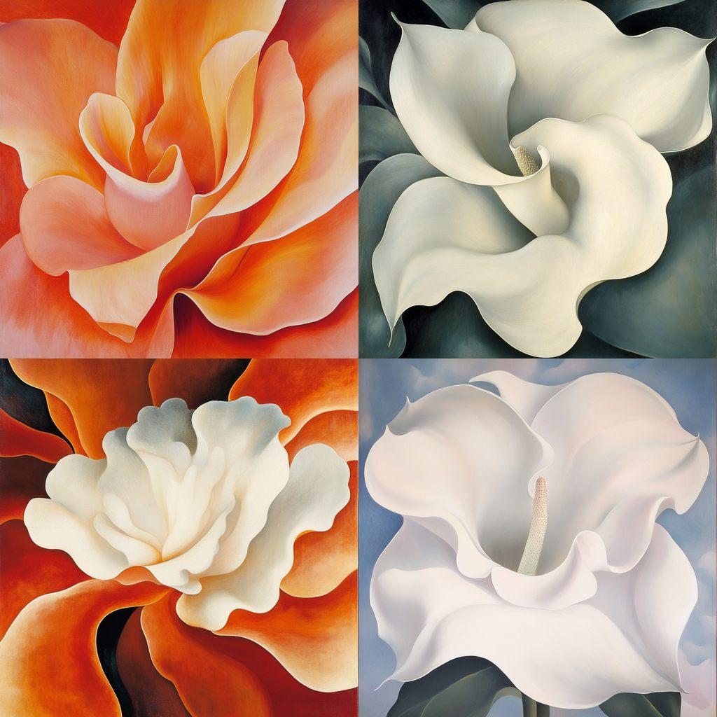 Georgia O'Keeffe style, Midjourney V6.1, render 1 of 4