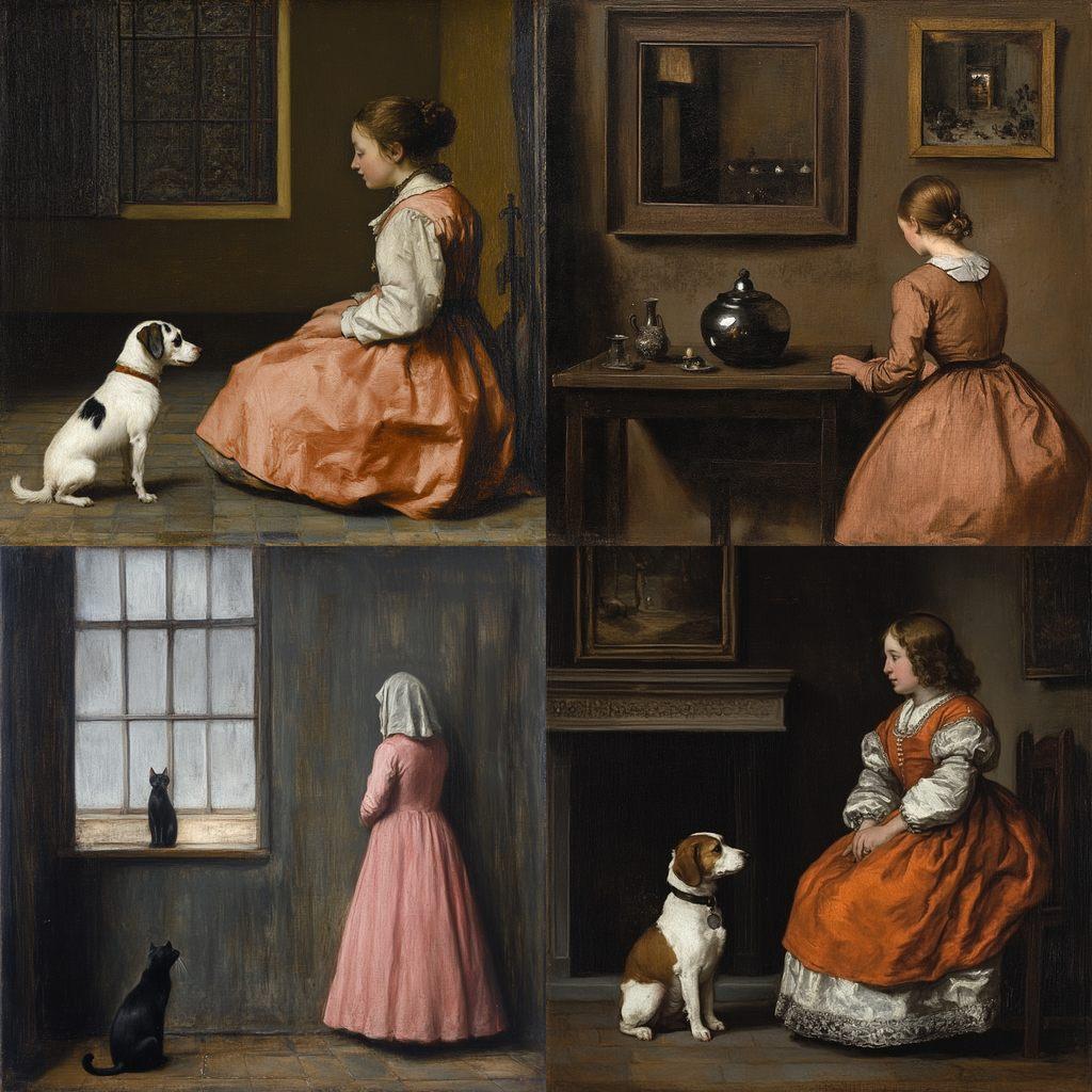 Gerard ter Borch style, Midjourney V6.1, render 1 of 4