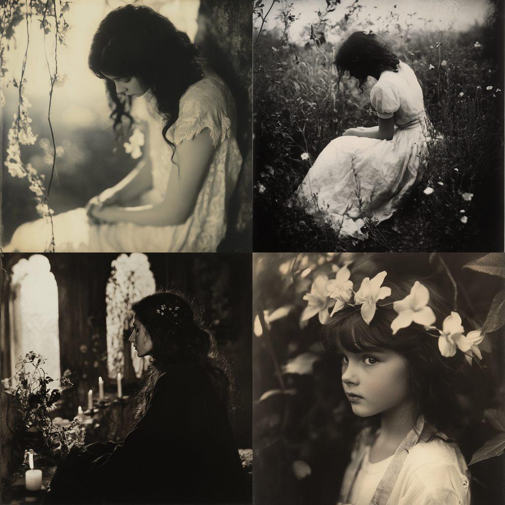 Gertrude Kasebier style, Midjourney V6.1, render 1 of 4