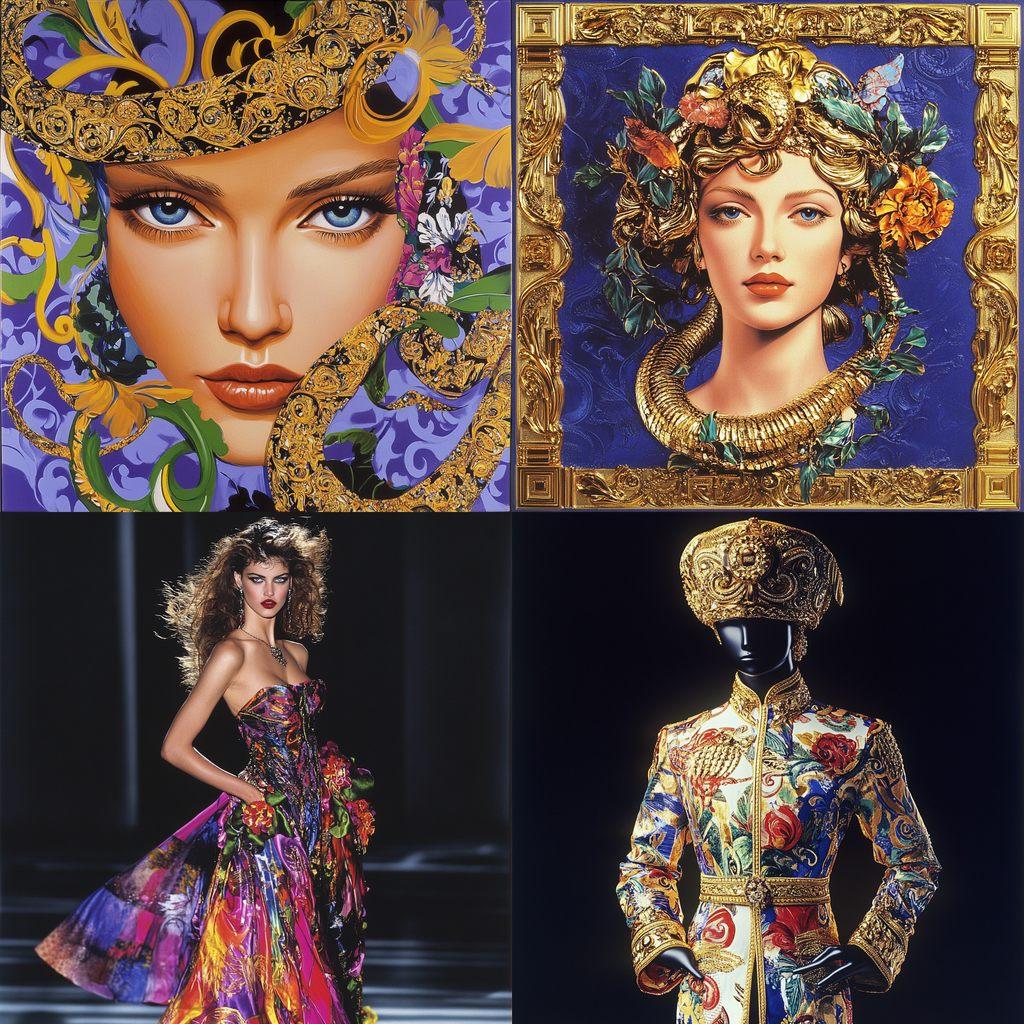 Gianni Versace style, Midjourney V6.1, render 1 of 4
