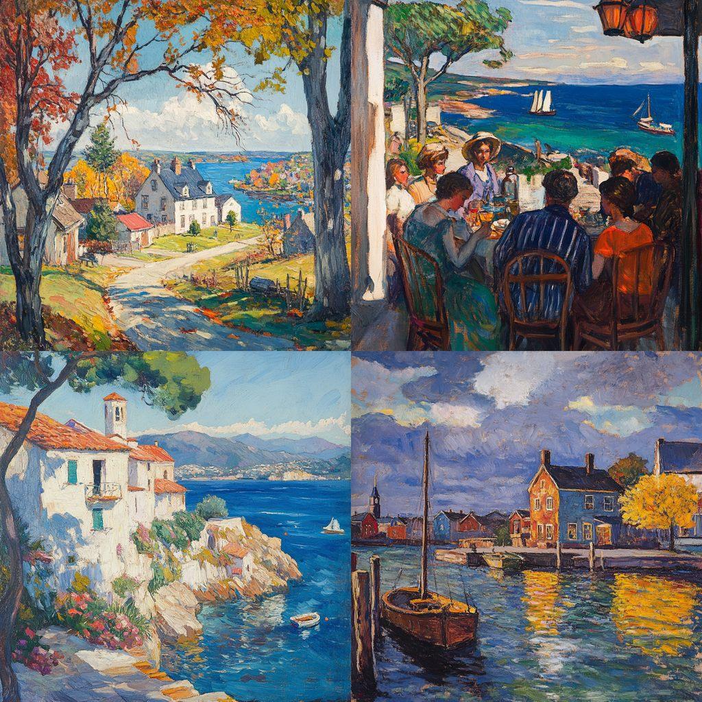 Gifford Beal style, Midjourney V6.1, render 1 of 4