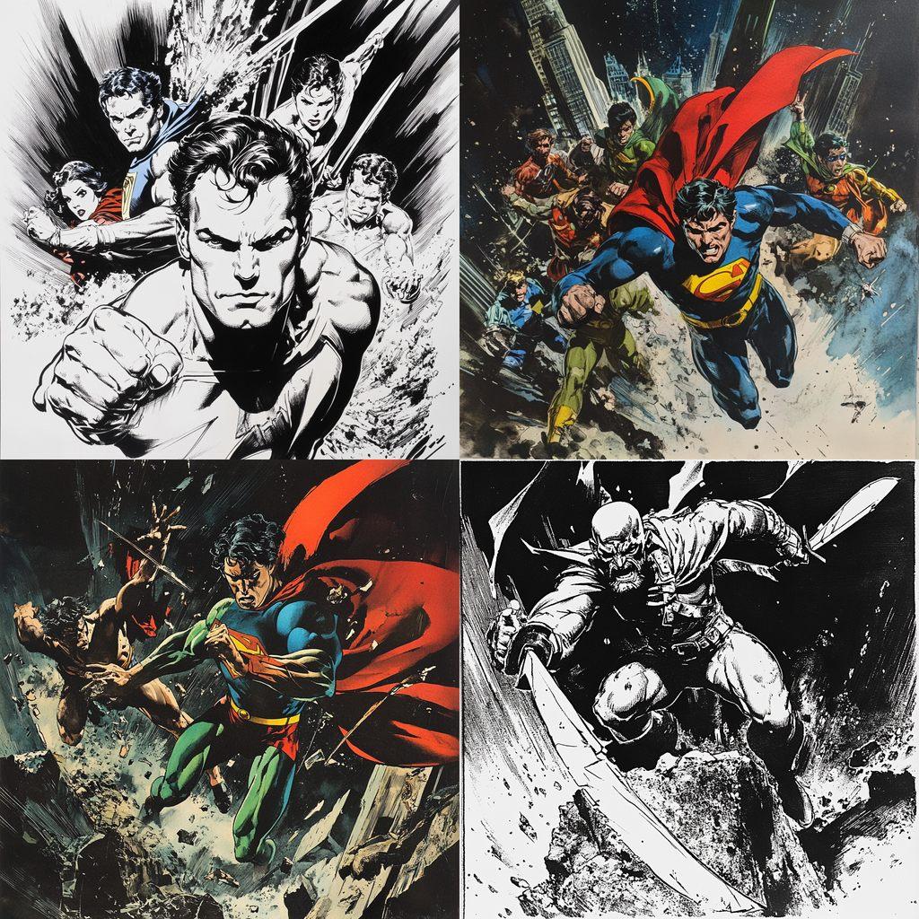 Gil Kane style, Midjourney V6.1, render 1 of 4