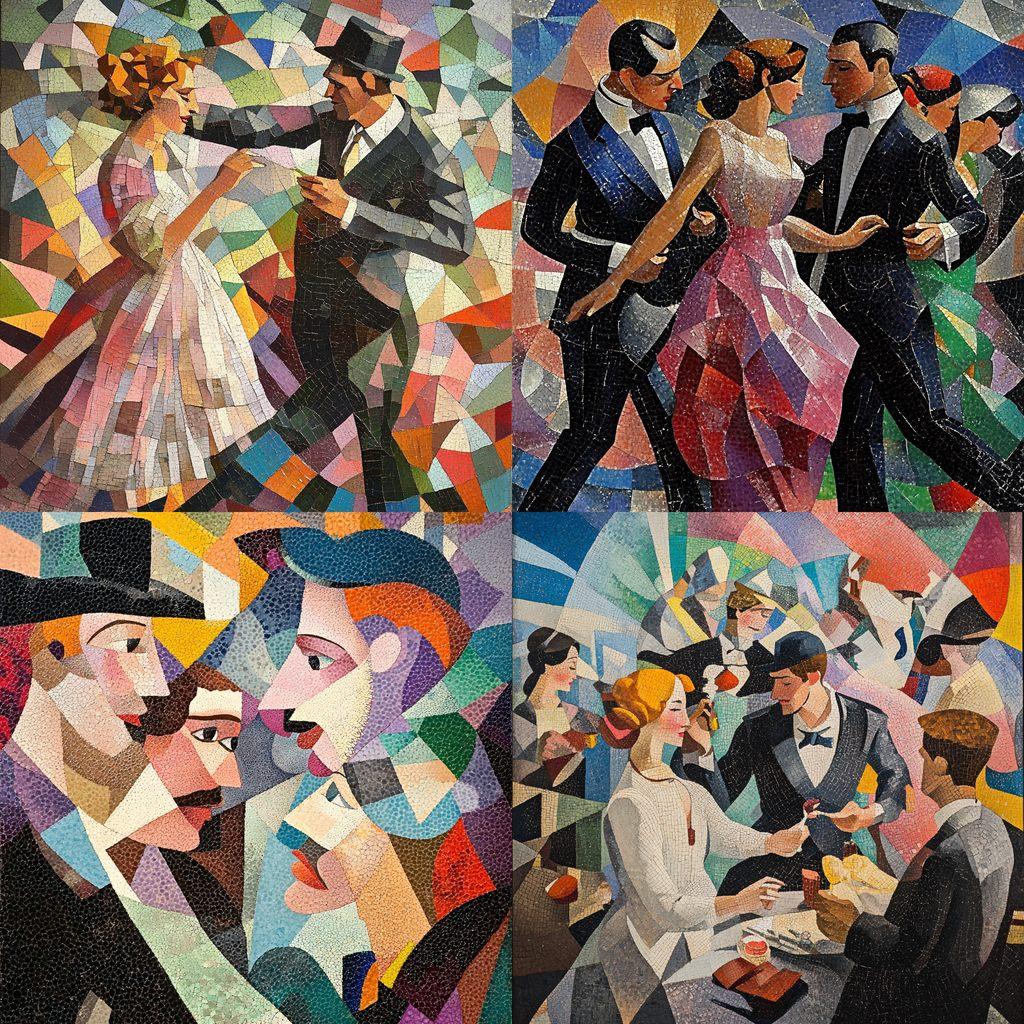 Gino Severini style, Midjourney V6.1, render 1 of 4