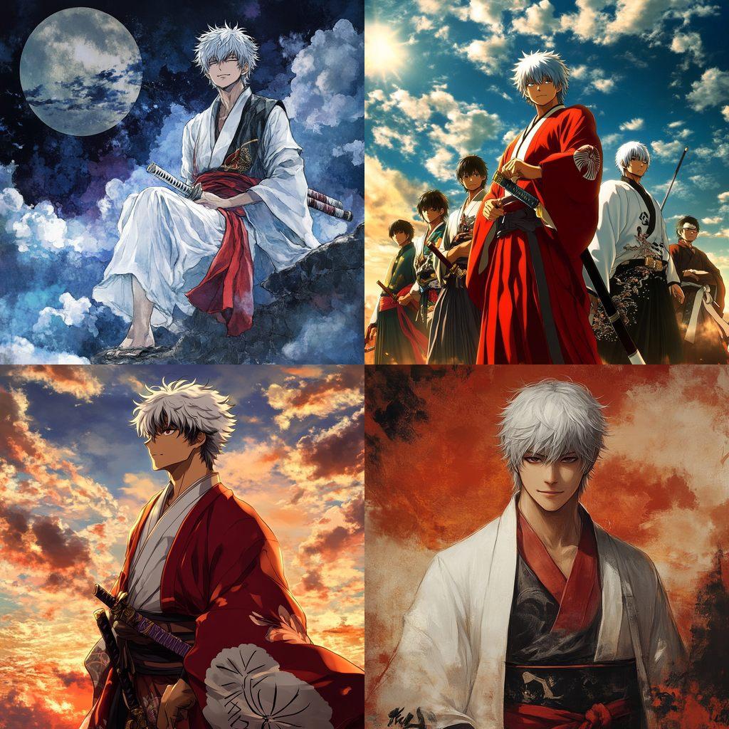 Gintama style, Midjourney V6.1, render 1 of 4