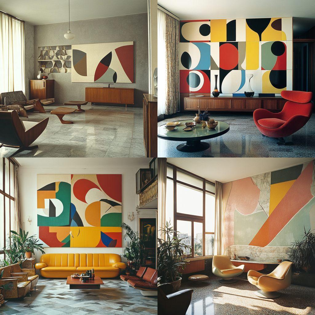 Gio Ponti style, Midjourney V6.1, render 1 of 4