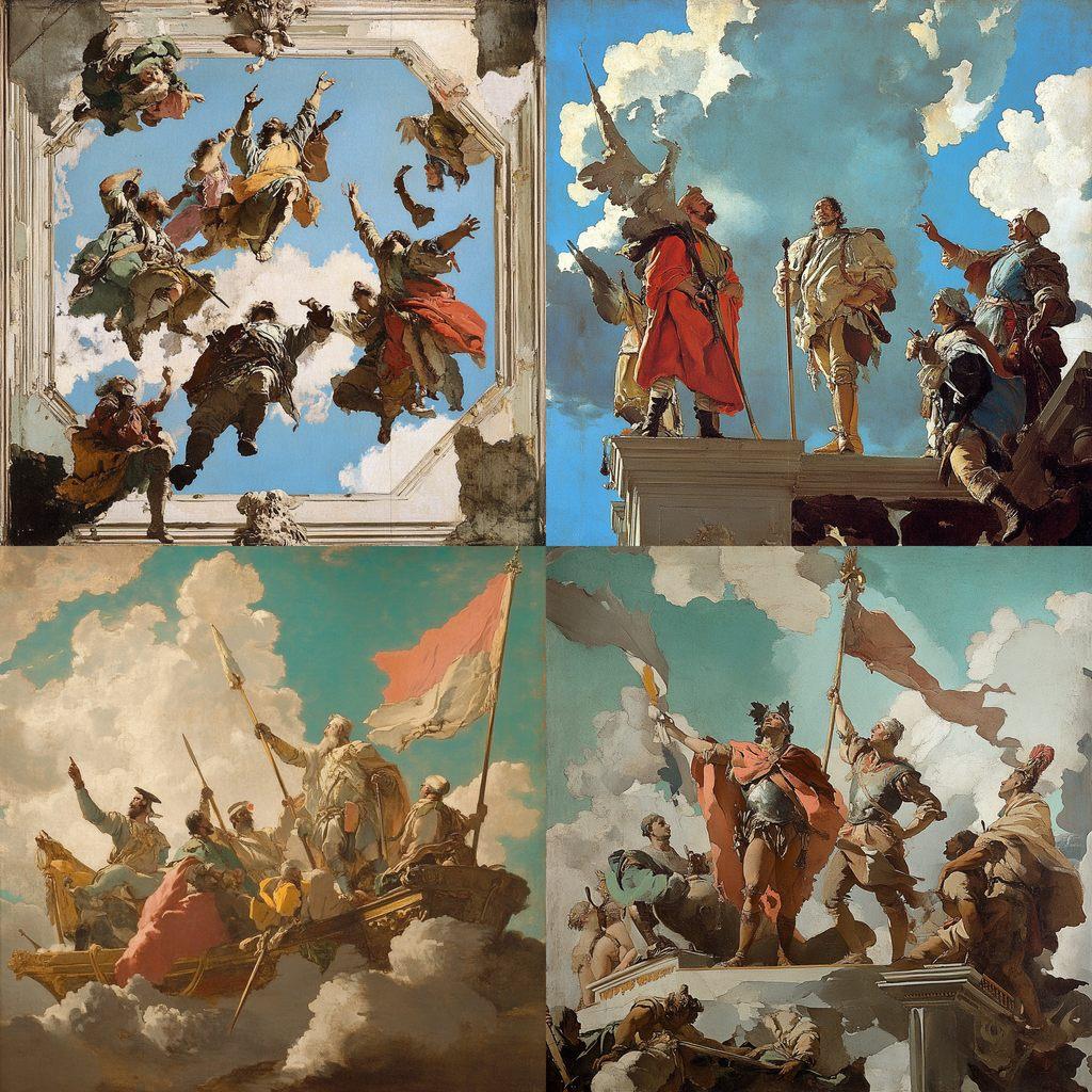 Giovanni Battista Tiepolo style, Midjourney V6.1, render 1 of 4