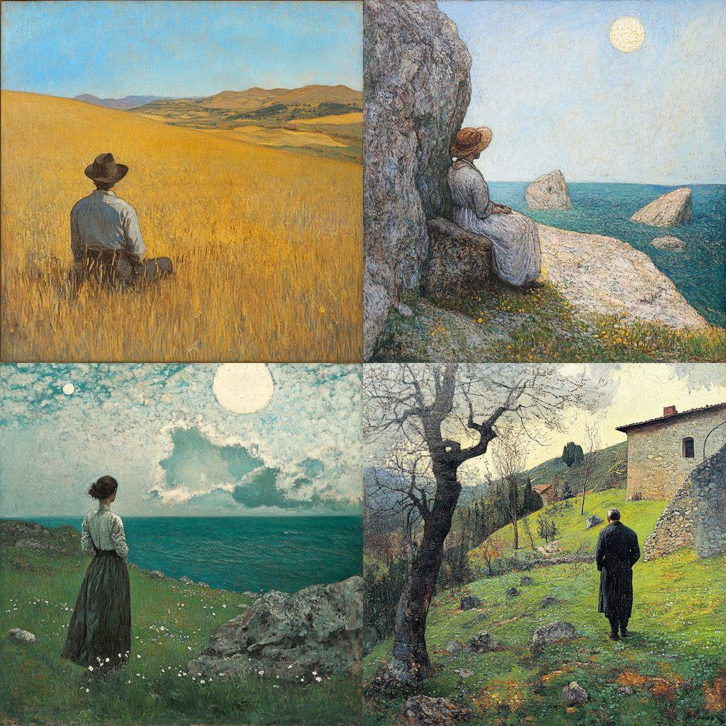 Giovanni Segantini style, Midjourney V6.1, render 1 of 4
