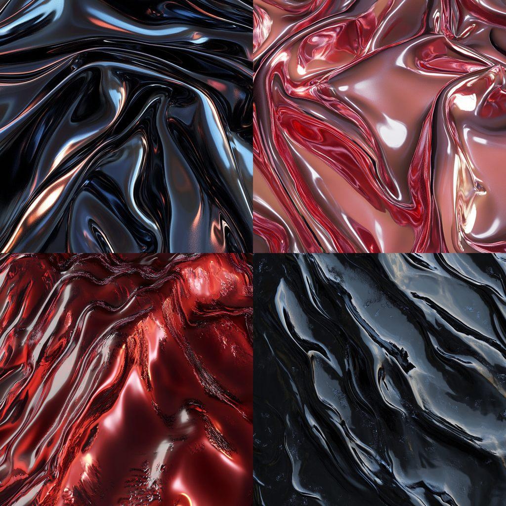Glossy texture style, Midjourney V6.1, render 1 of 4