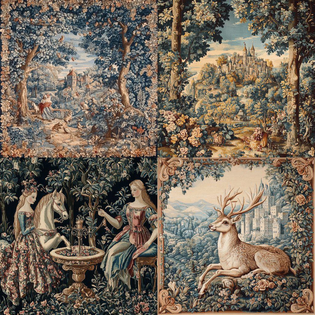 Gobelin tapestry style, Midjourney V6.1, render 1 of 4
