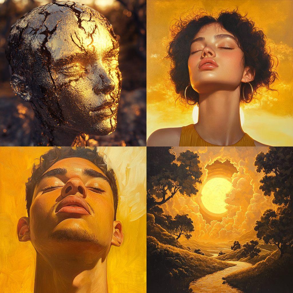 Golden hour style, Midjourney V6.1, render 1 of 4