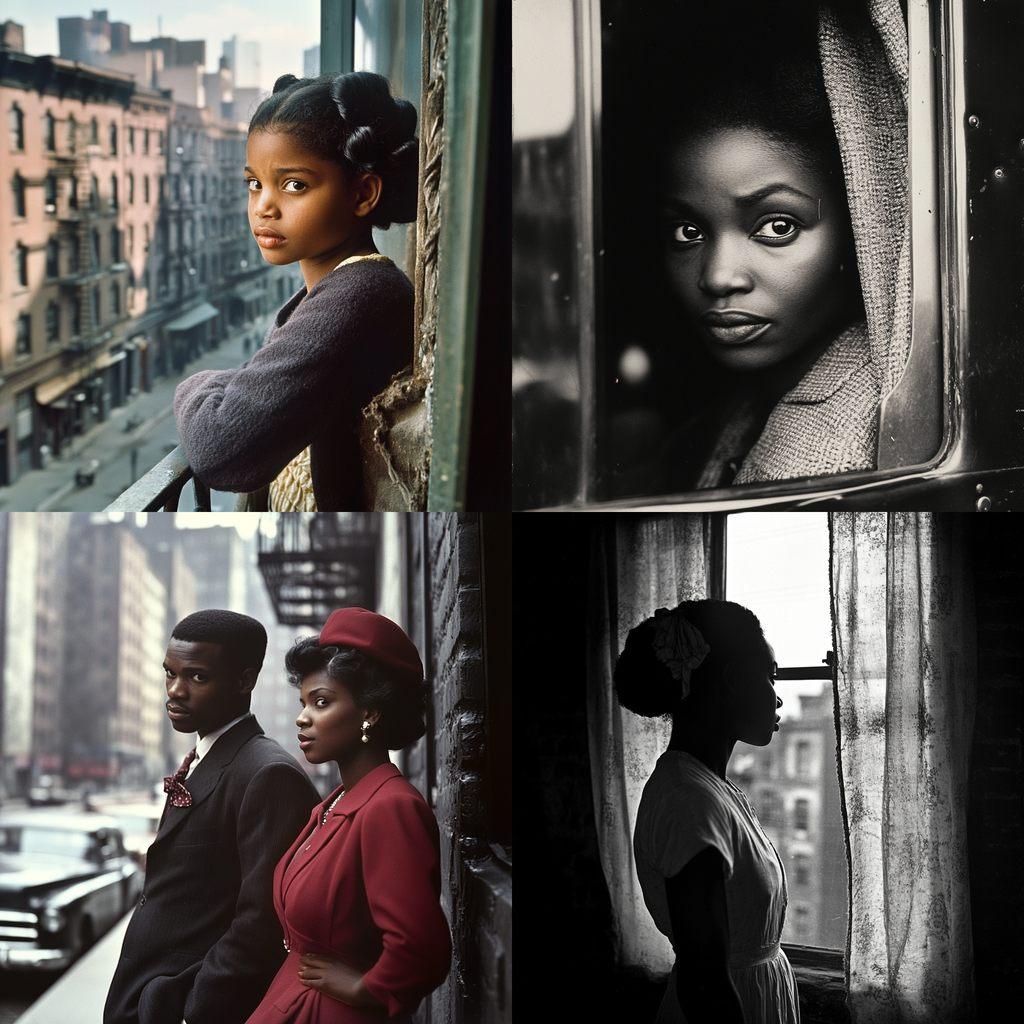 Gordon Parks style, Midjourney V6.1, render 1 of 4