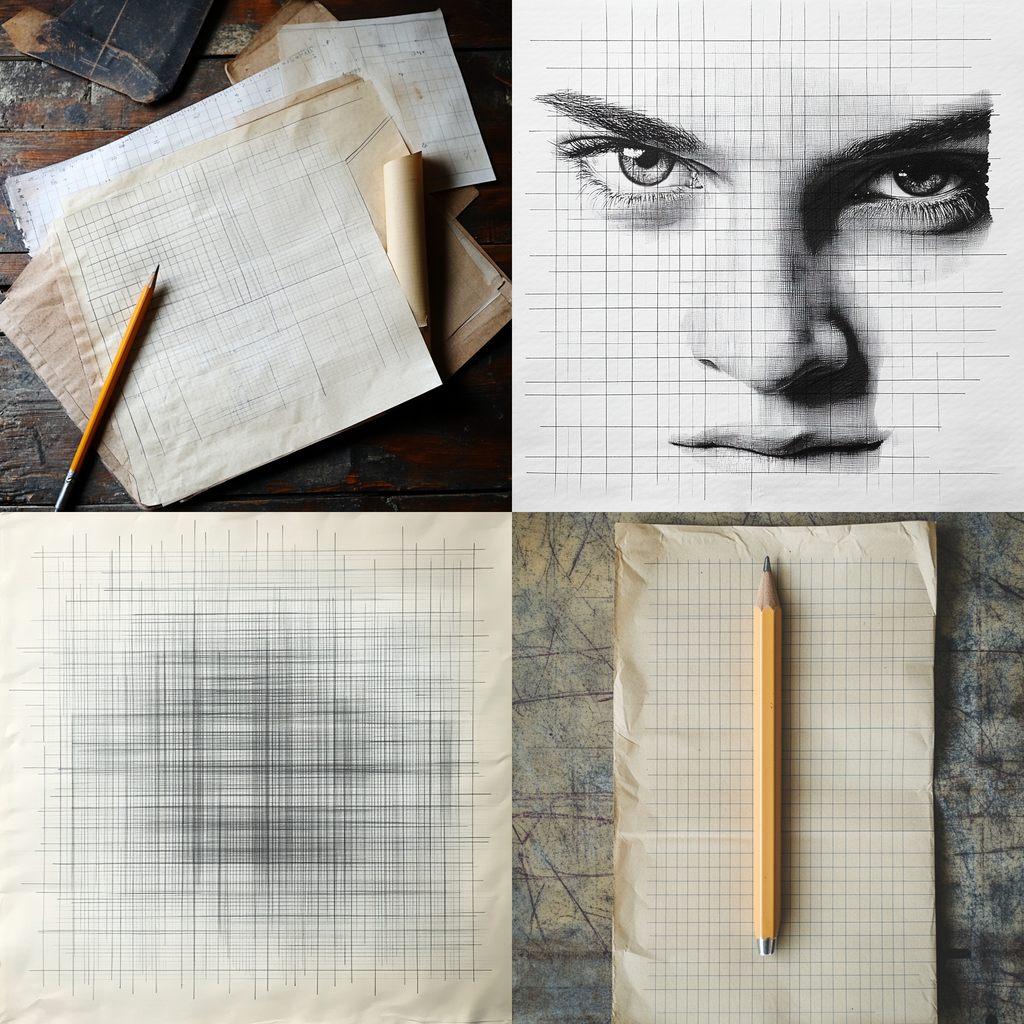 Graph paper style, Midjourney V6.1, render 1 of 4