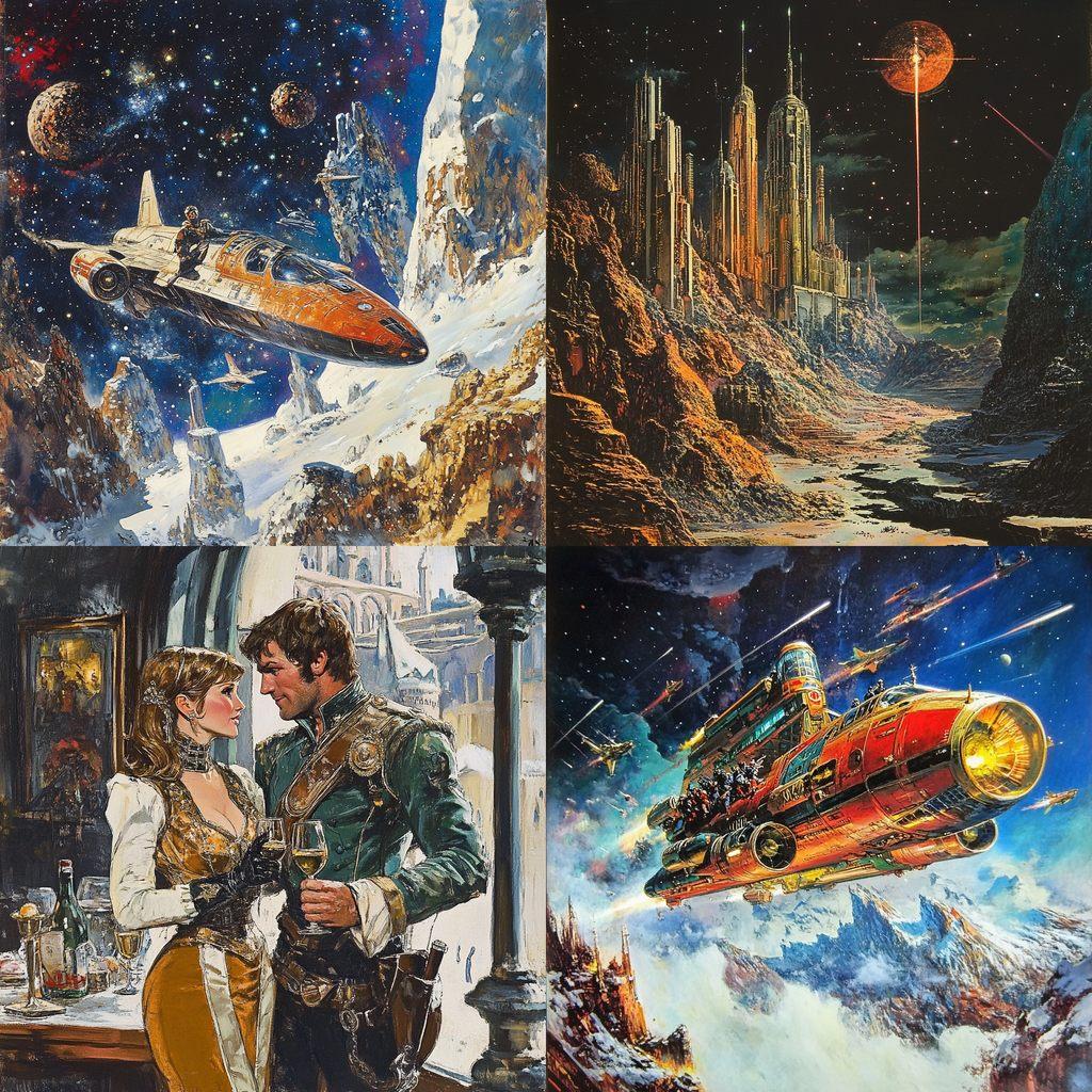 Gray Morrow style, Midjourney V6.1, render 1 of 4