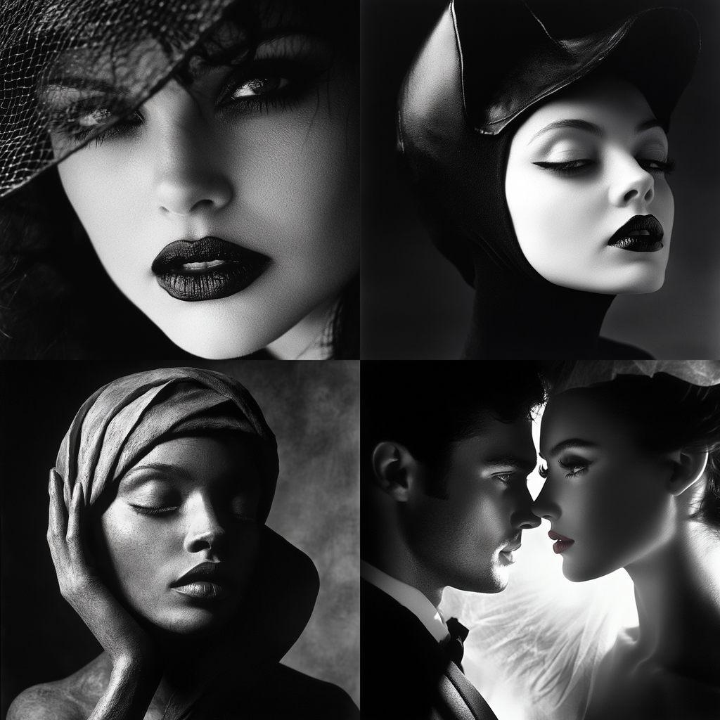 Greg Gorman style, Midjourney V6.1, render 1 of 4