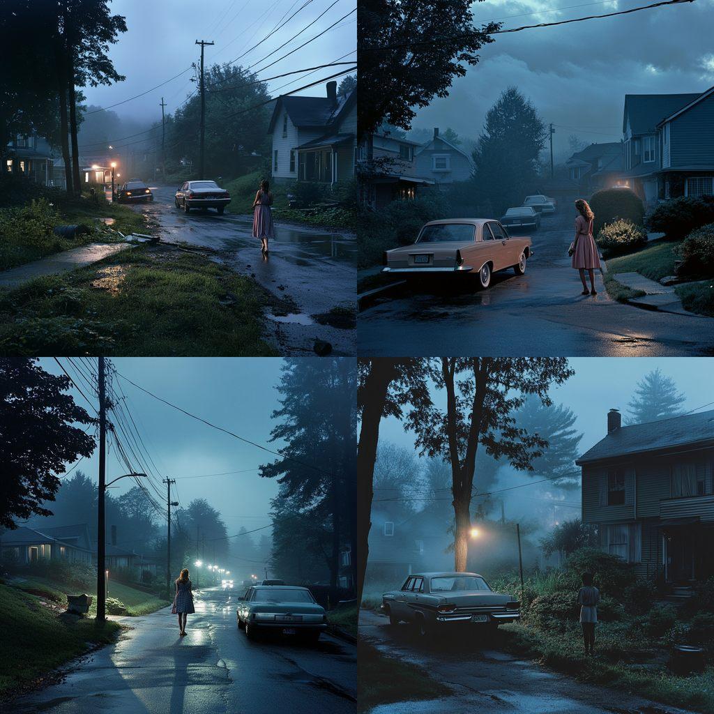 Gregory Crewdson style, Midjourney V6.1, render 1 of 4