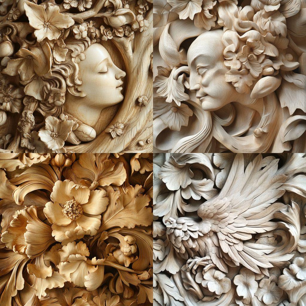 Grinling Gibbons style, Midjourney V6.1, render 1 of 4