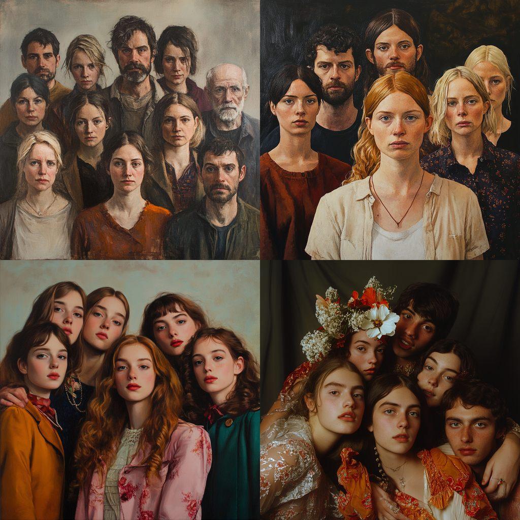 Group portrait style, Midjourney V6.1, render 1 of 4