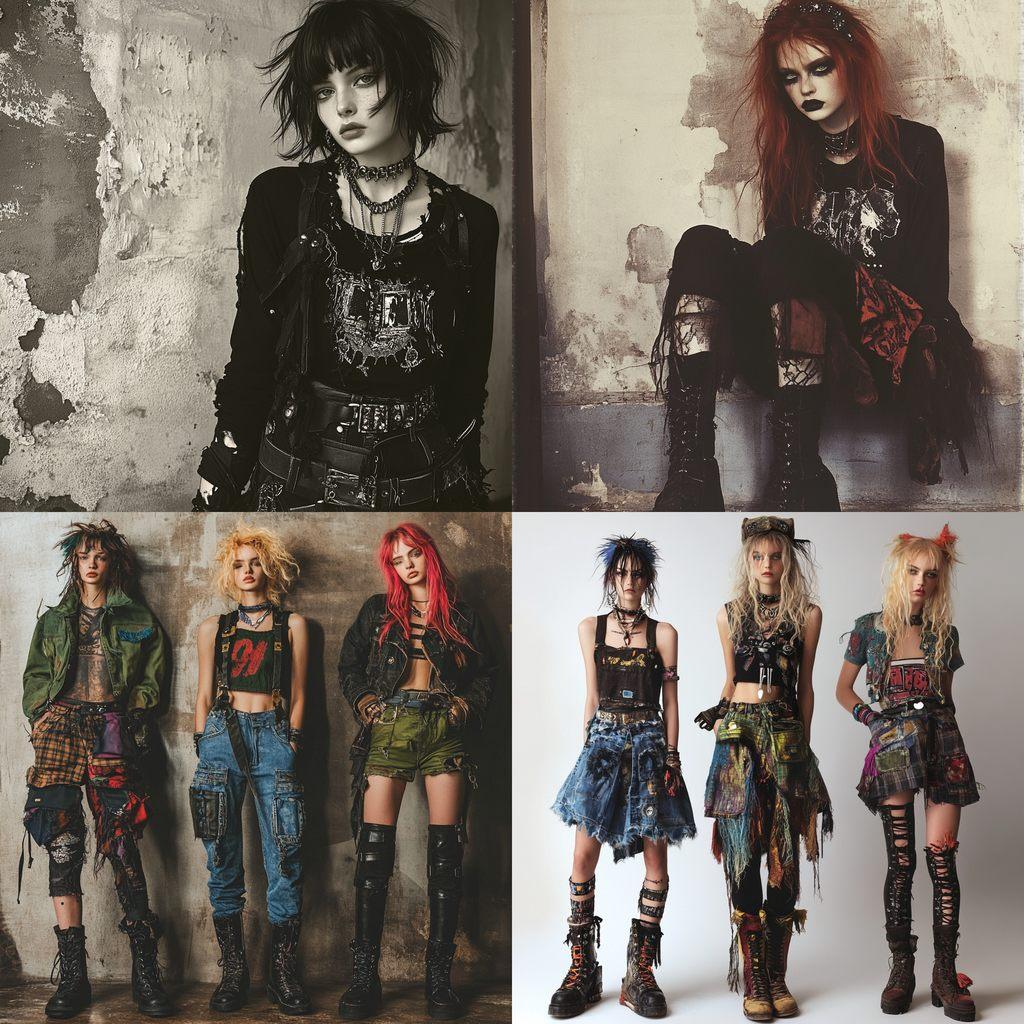 Grunge fashion style, Midjourney V6.1, render 1 of 4