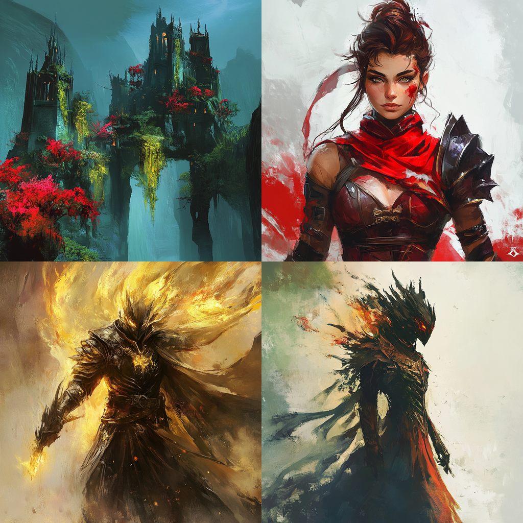 Guild Wars 2 style, Midjourney V6.1, render 1 of 4